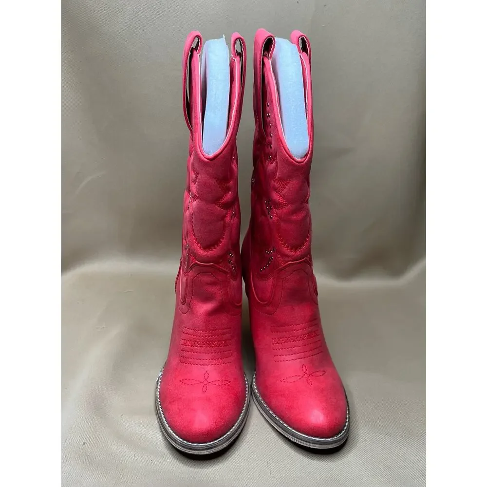 Volatile Ruby Red Denver Cowboy Boot 7 M New_4